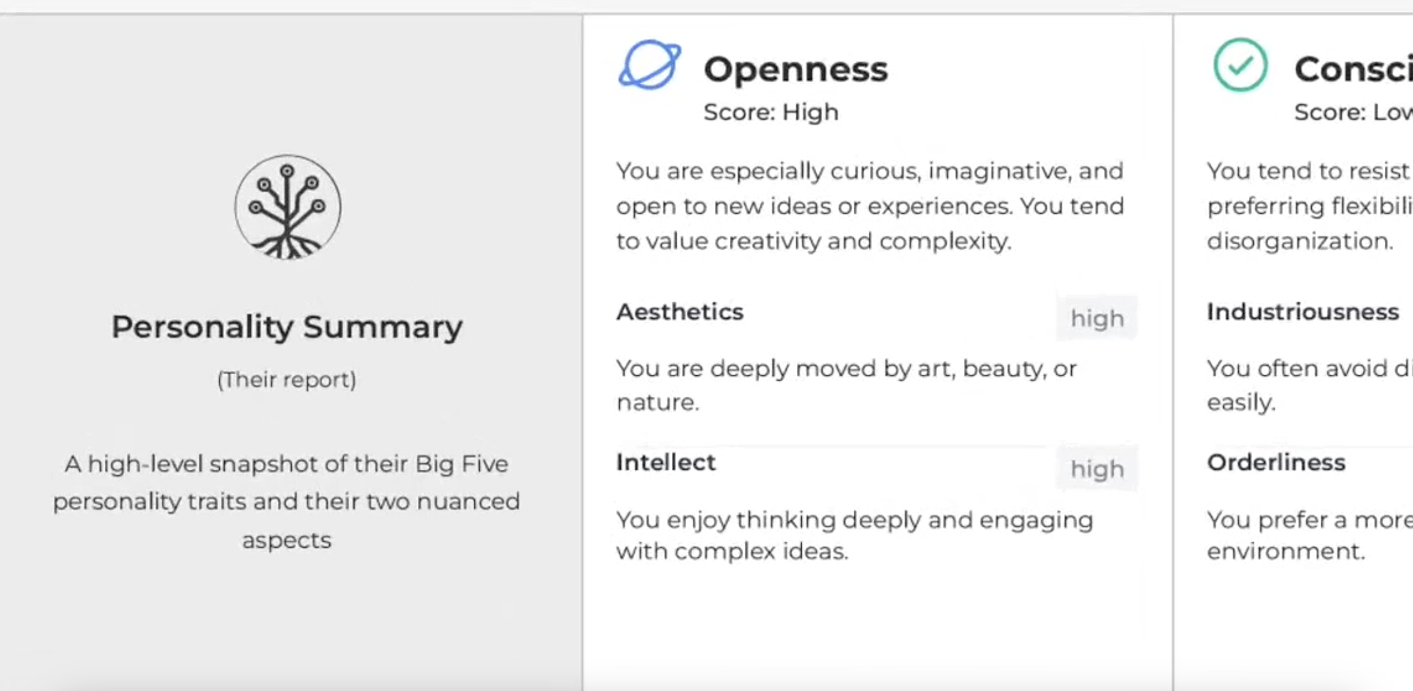 Report summary preview